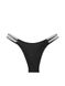 Трусики зі Стразами Victoria's Secret VERY SEXY Double Shine Strap Smooth Brazilian Panty Black, Чорний, XS