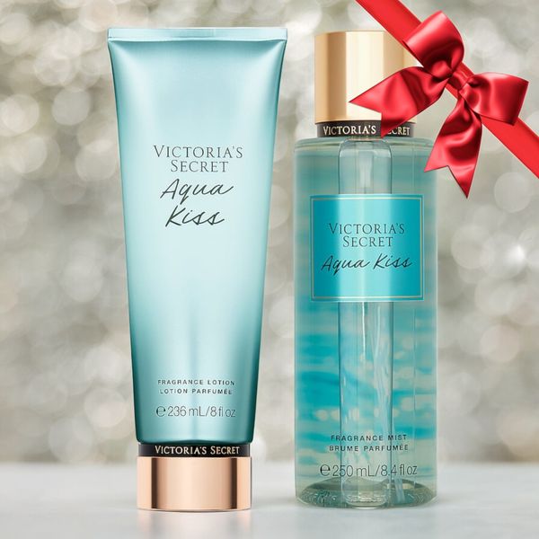 Подарунковий набір Victoria's Secret Aqua Kiss Fragrance Mist + Lotion 26468779-26625318 фото