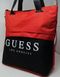 Сумка GUESS Black Red Logo Large Nylon Lightweight Tote Handbag Purse Gym Bag, Червоний, One size