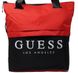 Сумка GUESS Black Red Logo Large Nylon Lightweight Tote Handbag Purse Gym Bag, Червоний, One size