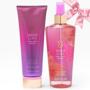 Подарунковий набір Victoria's Secret Sheer Love Fragrance Lotion + Mist &mdash; основне фото товару, вигляд спереду