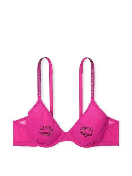 Бюстгальтер Victoria's Secret Sheer Shine Motif Unlined Low-Cut Demi Bra  &mdash; основне фото товару, вигляд спереду