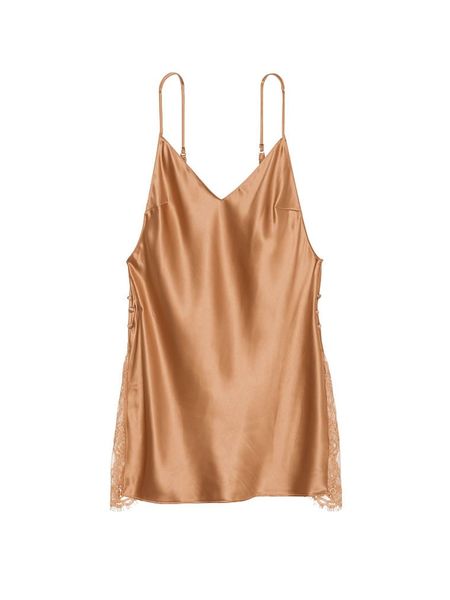 Пеньюар Victoria's Secret Satin Plunge Button Side Slip 26707169 фото