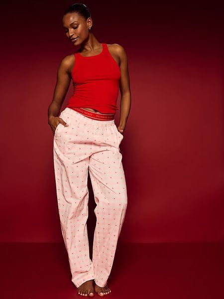 Піжамні штани Victoria's Secret Mix & Match Sleep Heritage Cotton Pajama Pants — фото товару | VikkyStyle Піжамні штани Victoria's Secret Mix & Match Sleep Heritage Cotton Pajama Pants — основне фото товару, вигляд спереду