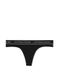 Бавовняні Трусики Victoria's Secret Logo Cotton Thong Panty Black, Чорний, S