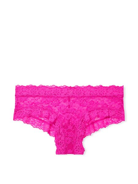 Мережевні Трусики Victoria's Secret Lace Cheeky Panty Pink 26645631 фото