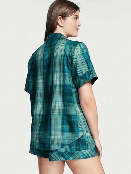 Піжама з шортами Victoria's Secret Flannel Short Pajama Set &mdash; основне фото товару, вигляд спереду