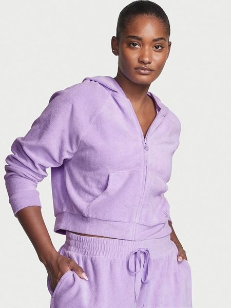 Спортивний костюм Victoria's Secret Terry Cover-Up Short & Full-zip Hoodie Violet copy_С-2 фото