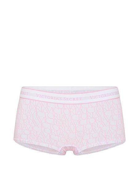 Трусики шортики Victoria's Secret Cotton Logo Cotton Boyshort Panty &mdash; основне фото товару, вигляд спереду