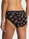 Трусики хіпстери Victoria's Secret Cotton Logo Cotton Hiphugger Panty Black Candy Canes &mdash; фото , вигляд з різних ракурсів