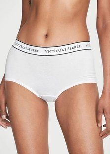 Трусики шортики Victoria's Secret Logo Cotton Boyshort Panty  &mdash; основне фото товару, вигляд спереду