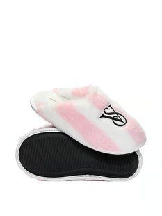 Домашні капці Victoria's Secret Luxe Plush Closed-Toe Slippers Heritage Stripe Logo &mdash; основне фото товару, вигляд спереду