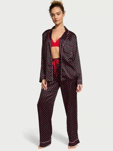 Піжама Victoria's Secret Satin Glazed Satin Long Pajama Set New &mdash; основне фото товару, вигляд спереду