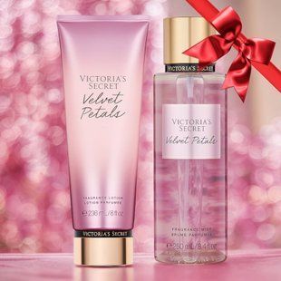 Подарунковий набір Victoria's Secret Velvet Petals Fragrance Mist + Lotion &mdash; основне фото товару, вигляд спереду
