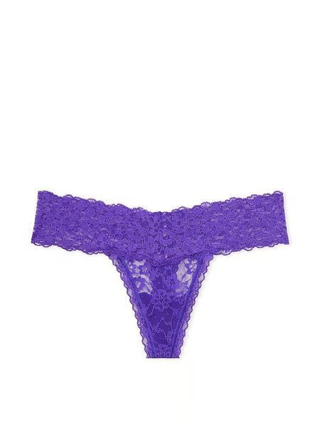 Мережевні трусики стрінги Victoria's Secret The Lacie Lace-up Thong Panty &mdash; основне фото товару, вигляд спереду