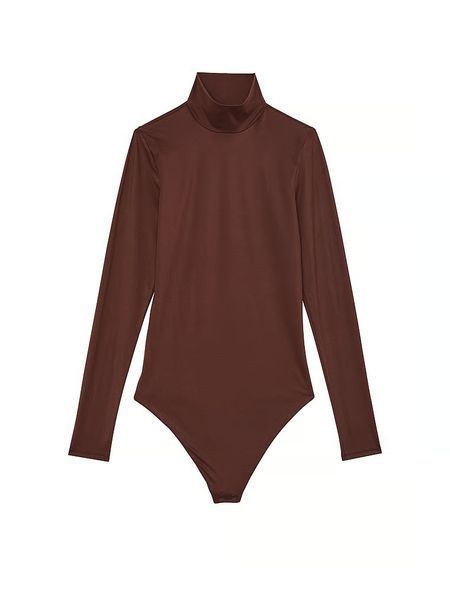 Боди Victoria's Secret BODYWEAR by Victoria with FeatherSoft&trade; Innovation Turtleneck Bodysuit 26953487 фото