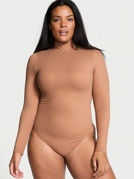 Боди Victoria's Secret BODYWEAR by Victoria with FeatherSoft&trade; Innovation Turtleneck Bodysuit 26953487 фото