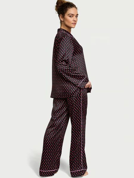 Піжама Victoria's Secret Satin Glazed Satin Long Pajama Set New &mdash; основне фото товару, вигляд спереду