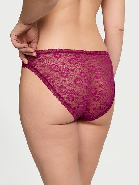 Кружевные трусики Victoria's Secret The Lacie Lace Bikini Panty 26915244 фото