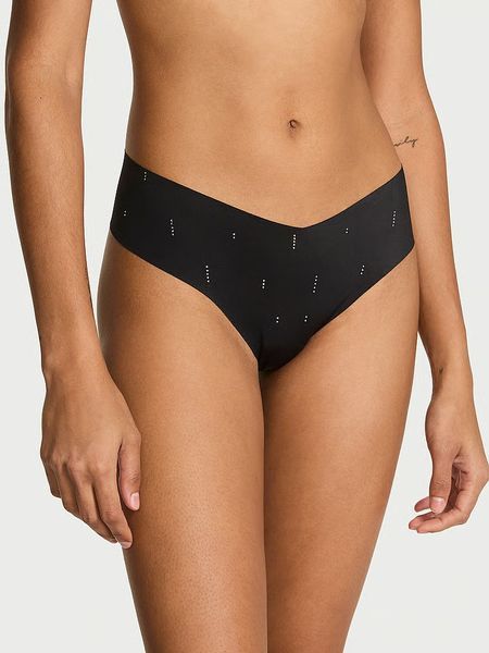 Трусики стринги Victoria's Secret No-Show No-Show Sparkle Thong Panty  27186187 фото