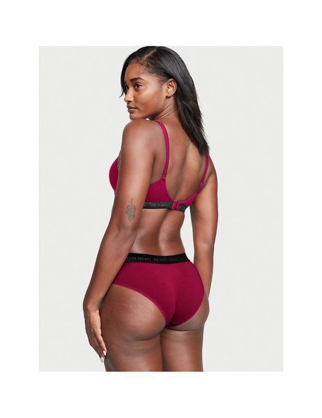 Хлопковые трусики Victoria's Secret Logo Cotton Hiphugger Panty 26565841 фото