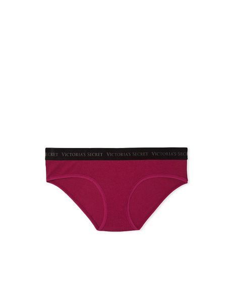 Хлопковые трусики Victoria's Secret Logo Cotton Hiphugger Panty 26565841 фото