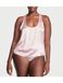 Піжама Victoria's Secret Short Cami PJ Set White Pink logo, Рожева смужка, S