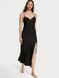 Пеньюар Сукня Нічна Комбінація Victoria's Secre Icon Satin Midi Slip Black &mdash; фото , вигляд з різних ракурсів