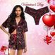 Подарунковий набір Victoria's Secret Піжама з шортиками Glazed Satin Short Pajama Set + Трусики Black Love Script Thong Knickers &mdash; фото , вигляд з різних ракурсів